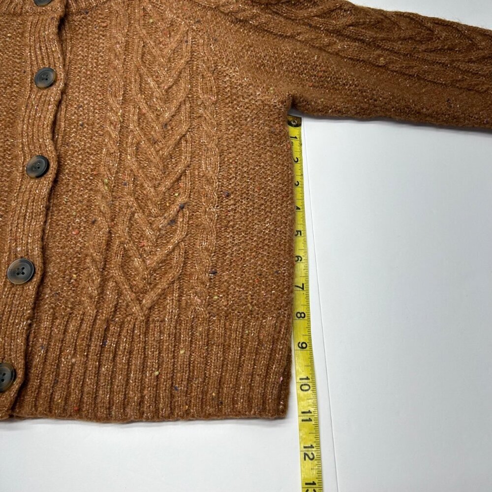 Old Navy Womens S Tall Cable Knit Button-Up Cardigan Sweater In Brown - Picture 12 of 14